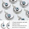 Nbeads Alloy Hollow Moon Big Pendants FIND-NB0002-45-5