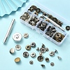 30 Sets 3 Colors Brass Snap Button Kits TOOL-YW0001-19-5