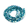 AB Color Plated Transparent Glass Beads Strands GLAA-G127-01-02I-3
