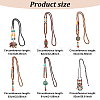 ANATTASOUL 6Pcs 6 Style Natural & Synthetic Mixed Gemstone Lariat Necklaces Set NJEW-AN0001-36-2