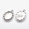 Zinc Alloy Pendant Cabochon Settings PALLOY-AD43306-AS-2