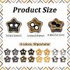 200Pcs 4 Colors Alloy Buttons BUTT-CY0001-13-2