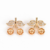 Brass Micro Pave Clear Cubic Zirconia Peg Bails KK-S356-272-NF-1