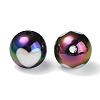 UV Plating Rainbow Iridescent Acrylic Beads OACR-F004-09A-3
