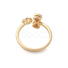 Bowknot Brass Micro Pave Cubic Zirconia Cuff Ring Setting KK-A244-01B-G-3