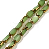 Electroplate Opaque Color Glass Beads Strands EGLA-Q127-A01-02A-1