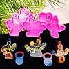 Fitness Theme Silicone Keychain Pendant Molds AJEW-M221-05-1