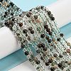 Natural Green Lodolite Quartz/Garden Quartz Beads Strands G-G933-03B-01-4