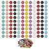 120Pcs 12 Colors Golden Plated Alloy Charms ENAM-SZ0001-64U-8