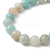 Natural Flower Amazonite Beaded Stretch Bracelet BJEW-JB09764-02-4