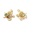 Rack Plating Eco-Friendly Brass Micro Pave Cubic Zirconia Pendants X-KK-A177-13G-1