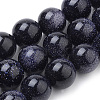Synthetic Blue Goldstone Beads Strands X-G-S259-41-8mm-1