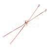 Rack Plating Adjustable Brass Slider Bracelet Making MAK-R025-02RG-1-2