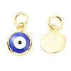 Brass Enamel Charms ZIRC-J025-71G-A01-2