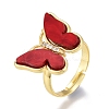 Adjustable Brass Micro Pave Clear Cubic Zirconia Finger Rings RJEW-F106-G-2