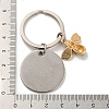 Teacher's Day Gift 201 Stainless Steel Flat Round with Word Keychains KEYC-E040-07P-3