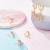 12Pcs Brass Stud Earring Findings KK-BC0011-34-4