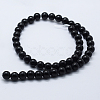 Natural Black Onyx Beads Strands X-G-P369-01-8mm-2