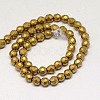 Electroplate Non-magnetic Synthetic Hematite Beads Strands G-J169C-4mm-04-2