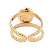 Ion Plating(IP) 304 Stainless Steel Open Cuff Rings RJEW-F167-04G-03-4
