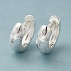 Clear Cubic Zirconia Star Hoop Earrings EJEW-C022-01S-1