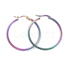 304 Stainless Steel Big Hoop Earrings X-EJEW-G260-02K-M-1