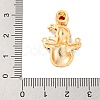 Christmas Theme Brass Micro Pave Cubic Zirconia Pendants KK-C076-27G-04-3