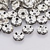 Brass Rhinestone Spacer Beads RB-A014-L6mm-12S-1