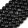 Natural Black Agate Bead Strands G-G962-10mm-12-A-2