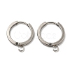 Tarnish Resistant 201 Stainless Steel Huggie Hoop Earrings Findings STAS-A167-01D-P-1