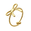 304 Stainless Steel Open Cuff Ring for Women LS-RJEW-B109-01G-02-4