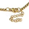 201 Stainless Steel Popcorn Chain Bangles for Women BJEW-M044-02G-3