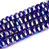 Electroplate Transparent Glass Beads Strands EGLA-N022-09A-B04-1