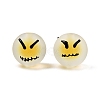 Frosted Acrylic Enamel Beads FACR-G005-02B-2