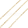 Brass Cube Beaded Link Chains CHC-M025-63G-1