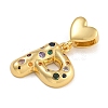 Brass Micro Pave Colorful Cubic Zirconia Pendants KK-P281-01G-P-2