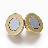 Brass Micro Pave Cubic Zirconia Magnetic Clasps with Loops ZIRC-L082-A-01-P-G-2