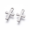 Tarnish Resistant 304 Stainless Steel Tiny Cross Charms STAS-L234-077P-2