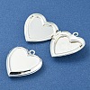 Rack Plating Heart Brass Locket Pendants KK-T071-11S-2