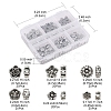 120Pcs 6 Style Tibetan Style Alloy Flower Beads TIBE-YW0001-26-5