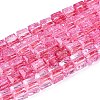 Crackle Transparent Glass Beads Strands GLAA-N062-4mm-12-1