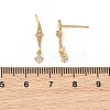 SHEGRACE Brass Micro Pave Cubic Zirconia Stud Dangle Earrings XGRQ4N692-723G-3