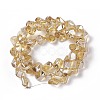 Pearl Luster Plated Electroplate Glass Beads EGLA-Q066-PL01-2