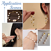 30Pcs ABS Plastic Imitation Pearl Round Connector Charms KK-WR0001-32-5
