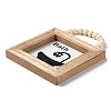 Wooden Square Wall Pendant Decorations HJEW-Z004-01A-3
