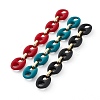 Handmade Spray Painted CCB Plastic & Rubberized Style Acrylic Coffee Bean Chains AJEW-JB00875-1