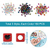 Cheriswelry 450Pcs 3 Style Opaque Acrylic Beads OACR-CW0001-02-10