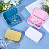4Pcs 4 Colors Iron Jewelry Storage Boxes with Hinged Lid CON-SP0001-19-3