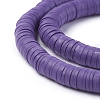 Flat Round Handmade Polymer Clay Beads CLAY-R067-8.0mm-03-2