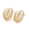 Brass Stud Earring Findings KK-C031-27G-1